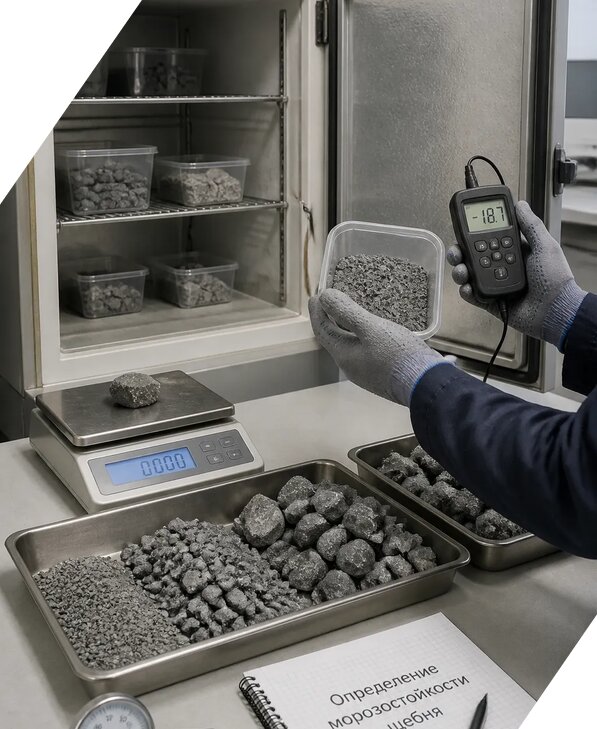 Определение морозостойкости щебня в Надыме от 3632 р. | ЭкспертизаРоссия