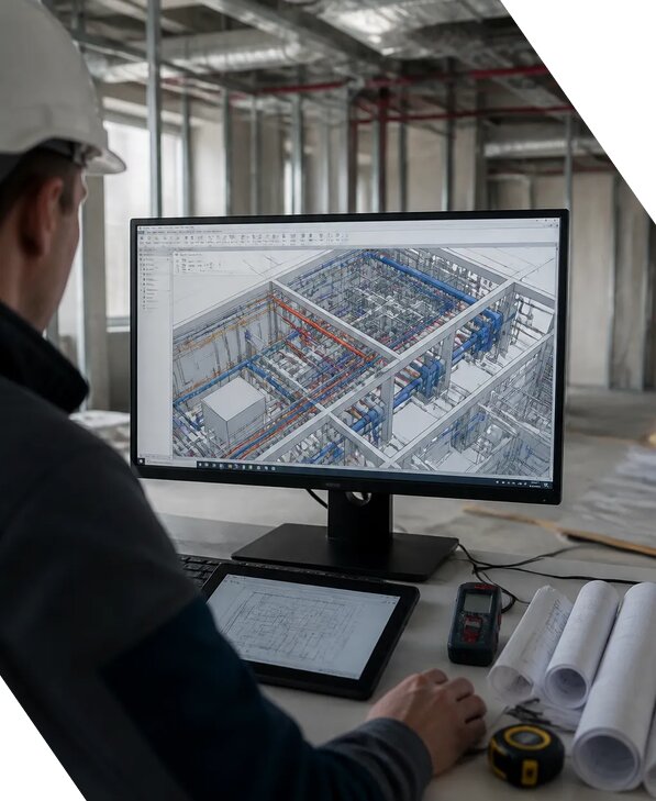 Создание BIM модели инженерных сетей для объектов в Надыме